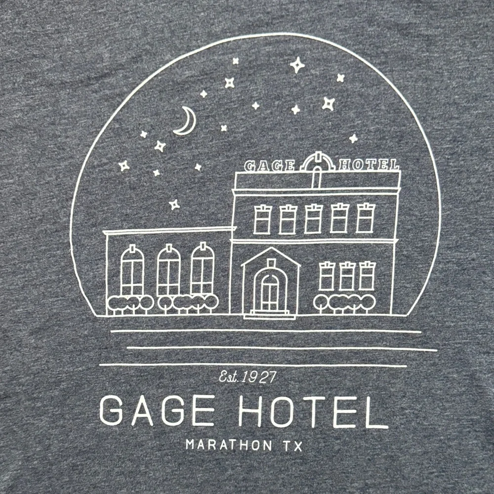 NEW The Gage Hotel 🏨 Marathon Texas Graphic T-Shirt — MEDIUM - Picture 3 of 4